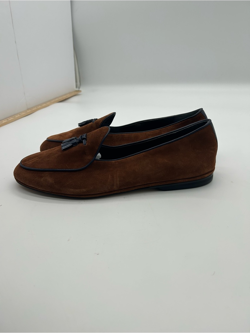 Rubinacci Napoli Todd Snyder Marphy Suede Tassel Loafers 10.5 - Picture 3 of 8